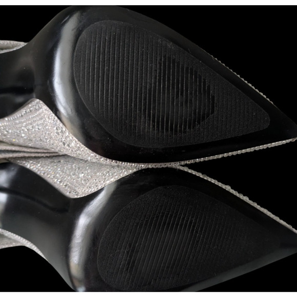 Steve Madden Sanya Silver Rhinestone Fringe Knee High Boot New Size 8 Sparkle - Picture 6 of 12